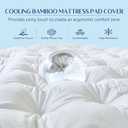 5 Inch Queen Mattress Topper Viscose Derived from Bamboo,Extra Thick Pillow Top Mattress Pad Queen Size,Cooling for Hot Sleepers,Memory Foam Filling for Pain Relief,White