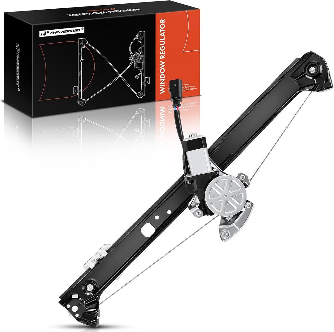 A-Premium Rear Driver Side Power Window Regulator with Motor (2-Pin) | Compatible with BMW E53 X5 2000-2006