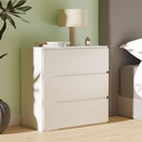 woodtalks 3 Drawer Dresser, Wood Chest Drawers with Storage for Closet, Bedroom, Living Room and Hallway, Drawers Dresser Bedside Nightstand, White
