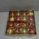 Christmas Ornaments - 16 Pcs Christmas Ball Ornaments Set, Assorted Shatterproof Christmas Glittering Ornaments for Christmas Tree, Christmas Tree Decoration for Xmas Holiday (Gold & Red)