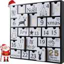 SUNGIFT Christmas Wooden Advent Calendar Boxes with 25 Drawers and Numbers to Fill 2025, DIY Countdown Advent Calendar Decoration Xmas Gift for Kids, Adults, Family, Friends