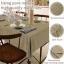 HX&OD Rectangular Tablecloth Cationic Fabric Waterproof Stain Resistant Wrinkle-Resistant for Home/Decoration/Party/Buffet/Wedding/Dining Room/Camping