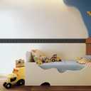 QUCHENG Wall Border Road Stickers Street Nursery Decor Boys Bedroom Decals Vehicle Removable Wallpaper Kids Room Vinyl Murals DIY Cute Decorations