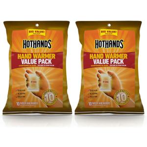HotHands HH20PRPK16 Hand Warmers - Long Lasting Natural Odorless Air Activated Warmers - Up To 10 Hours Of Heat - 20 Pair Value Pack