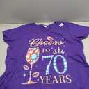 Womens Cheers to 70 Years, 70 Years Old Women, 70 Birthday Cute V-Neck T-Shirt, XXL