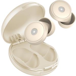 Ear Plugs for Sleeping Noise Cancelling, 45dB Soft Earplugs for Concert, Reusable Ear Plugs for Noise Reduction with Case & 8 Eartips, for Sleeping, Concert, Working, Studying, Traveling (Off White)