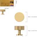 Amerdeco 10 Pack Champagne Bronze Cabinet Knobs Single Hole Cabinet Pulls 1 Inch Drawer Knobs and Pulls for Bathroom Cabinets ZH0071