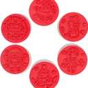 CCINEE 6Pcs Christmas Stamps for Crafting, Holiday Merry Christmas Wooden Rubber Stamps for Adult Card Making and Scrapbooking Crafts (1.15 x 0.98 inches)