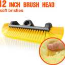 LAANPOLE 20FT Car Wash Brush with Long Handle, Car Cleaning Brush with 12 Inch Soft Bristle, Solar Panels Cleaner with Telescoping Pole for RV, Truck, Boat, House Siding