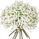 Baby's Breath Artificial Flowers Bulk 10 Pack (30pcs) Faux Baby Breath Plastic Flower Fake Gypsophila Flower Arrangement for Crafts Fake Flowers Bouquet for Wedding Centerpieces White Baby Breath