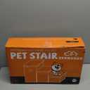 Dog Stairs with Storage 18" H, 3-Step Wider Dog Steps for Small/Medium/Large Dogs Cats, Folding Sturdy Pet Stairs Climbing Bed or Sofa, Ramp for Car Hold Up to 200 lbs (Navy Blue, No Condo)