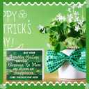 Ferraycle 3 Pcs St. Patrick's Day Shamrock Table Decoration Sign St. Patrick's Day Wooden Table Centerpiece Religious Irish Blessing Lucky Tiered Tray Decor for Home Office Party