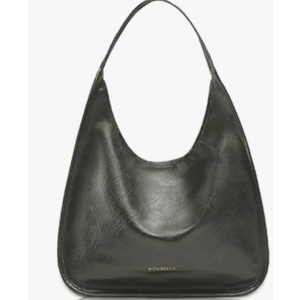 NEWBELLA Hobo Purse, PU Leather Shoulder Bag, Tote Handbag for Work and Travel (Green)