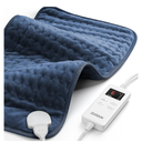 Heating Pad for Back Pain Relief, ZUODUN Electric Heating Pads for Cramps with Auto Shut Off & 6 Heat Levels, Moist Heat Therapy, Machine Washable, LED Controller, Gifts for Women, Men, Blue