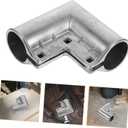 POPETPOP Chain Link Fence Corner Bracket 3.58X3.58X1.57In Zinc-Plated Fence Gate Hardware for Repair and Assembly Outdoor Farm Garden Use