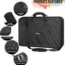 RAYMACE Hard EVA DJ Controller Case,Fits Pioneer DDJ SR,SR2,DDJ-REV1,Denon MC4000,Numark NVII,Mixtrack Pro 3,NV Platinum,Hercules Inpulse 500Protective Travel Storage Bag(22.8x14.6x3.5Inch)