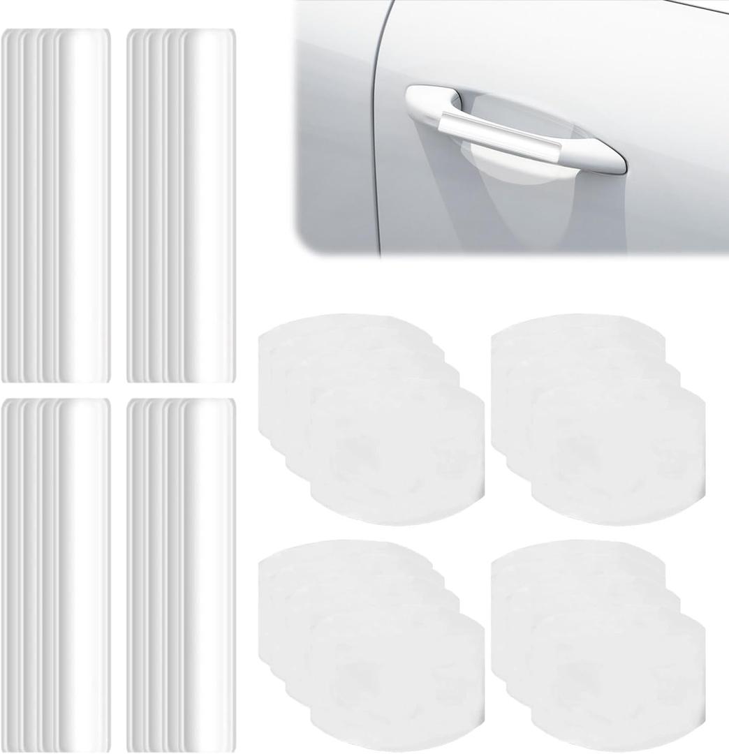 32 Pcs Car Door Handle Protector,Transparent Car Door Handle Scratch Protector,Suitable for Cars, Trucks, RVs and SUVs