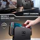 Dockable Case for Nintendo Switch 2,[Exclusive Pop-up Joy-Con Quick Release][Military-Grade Protection][Stand Compatible] Switch 2 Protective Case with Ergonomic Grip, Hard Shell for Switch 2 Console