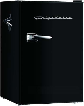 Frigidaire Retro Compact Fridge with Chiller, 3.2 cu ft Countertop Fridge with Built-In Bottle Opener, Compact Refrigerator for Office, Bedroom, Dorm Room or Cabin - 18.7"D x 19.01"W x 33.27"H