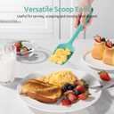 U-Taste Silicone Spatula Set with 600 Degrees Fahrenheit Heat Resistant (Teal/Aqua Sky)