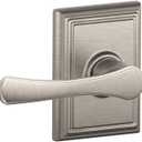 Schlage F10 VLA 619 ADD 16-080 10-027 134 N N SL Addison Collection Avila Hall and Closet Lever, Satin Nickel