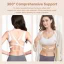 Fit Geno Invisilite Posture Corrector for Women, Adjustable Back Brace for Hunchback Slouching, Upper Back Neck Shoulder Pain Relief, Lightweight Discreet Under Clothes, Large