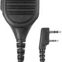 Radioddity RD-203 Waterproof Remote Speaker Mic, K Plug, for GM-30 GD-77S GD 77 GA-510 GA-2S BaoFeng UV-5R UV-9G UV-5G BF-F8HP UV-82HP TYT Two-Way Radio Walkie Talkie GT-3TP GT-5TP