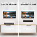 2.1 Sound Bars for TV, Built-in Subwoofer, 6 Levels Voice Enhancement, 16 Inches TV Soundbar Speakers with Bluetooth 5.3/Optical/AUX/USB Connection, Wall Mount, 3 EQ Modes, S100