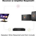 10" Passive Speaker Pair, 1200W Peak Power 3-Way Karaoke Speakers, 8 Ohm MDF Enclosure, for Crystal Clear Vocals, Home Entertainment, DJ and PA Audio, Needs Amplifier/Receiver