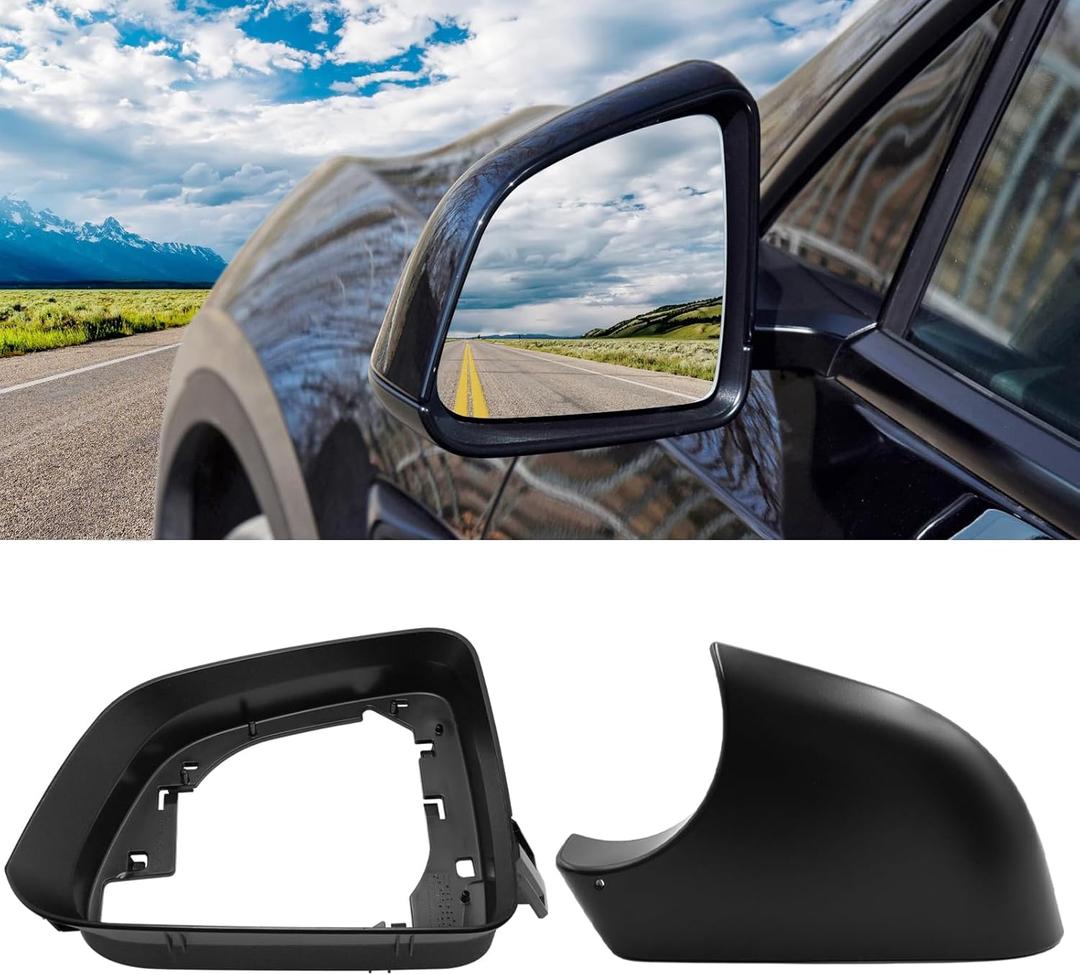 Jaronx Compatible with Tesla Model Y Mirror Bottom Cover & Housing Frame 2020-2025, Left Driver Side Rearview Mirror Cover Bracket Lower Base & Frame Housing Replacement for Tesla Model Y