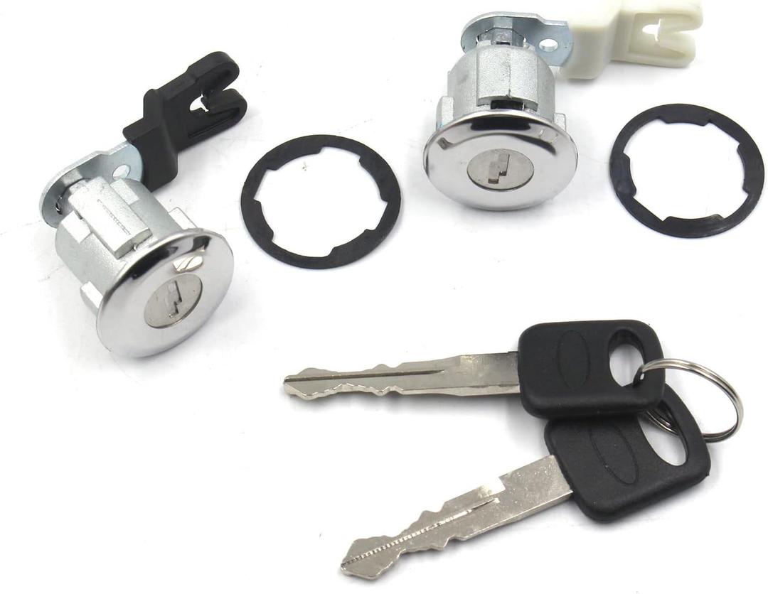 Door Lock Cylinder with Key Set Compatible with Ford E150 E250 E350 Econoline Van F150 F250 F350 Explorer Ranger