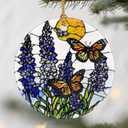 Lavender Butterfly Ornaments, Christmas Ornaments: Christmas Tree Decorations, Holiday Decor, Stocking Stuffers, Gift Ideas, Xmas Gift, Gifts for Flower Lover & Gifts for Butterfly Lover