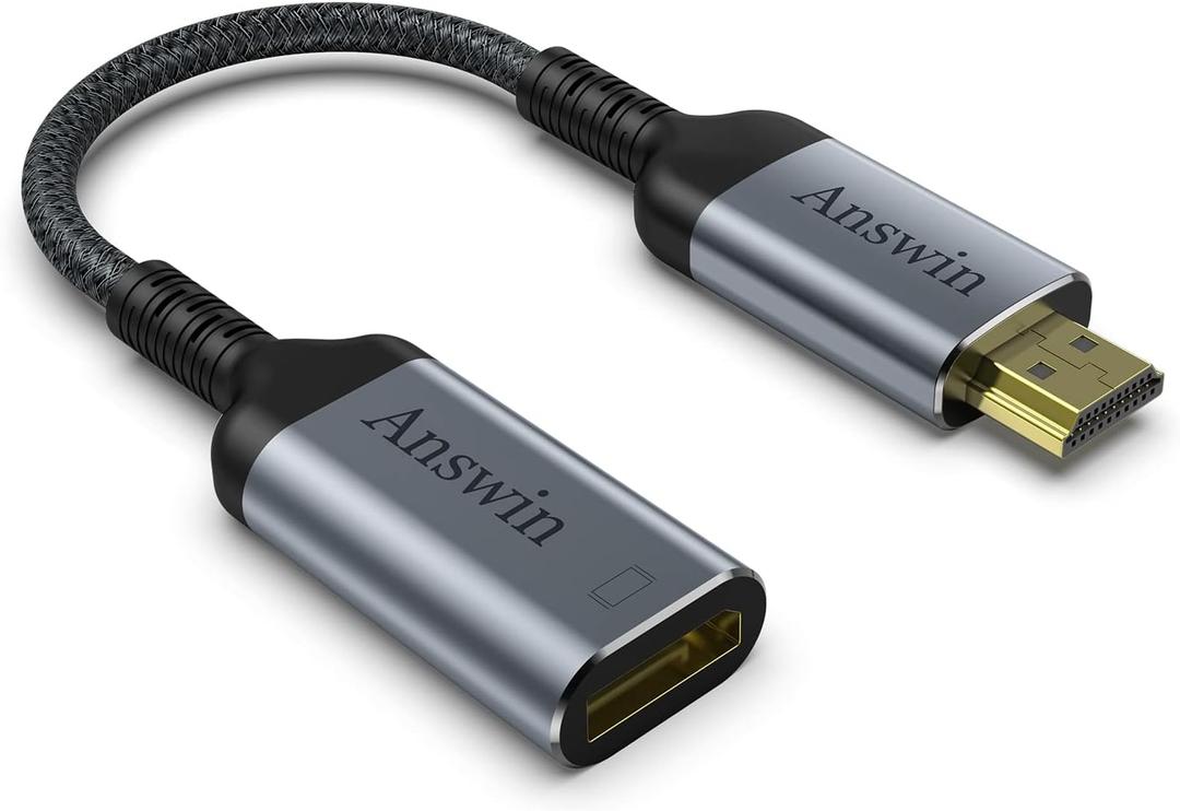 HDMI to DisplayPort Adapter, 4K HDMI to DP Connector for Xbox One/360/PS4/PS5/Mac Mini, PC to Monitor