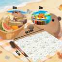 141Pcs Capybara Paper Plates Capy Party Supplies Summer Party Decorations Cute Animals Tableware Set