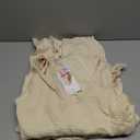 ZESICA Women's 2026 Summer Casual Flutter Short Sleeve Crew Neck Smocked Elastic Waist Tiered Midi Dress (Large, Apricot)