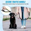 Lukovee Hands Free Dog Leash, 10FT Adjustable Training Lead 1/2 Inch Nylon Heavy Duty Lead No Pull for Large Medium Dogs, Tangle Free Reflective Waist-Leash for Walking Running, (DB, Plus Handle)