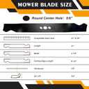 2105200317A Mulching Blade Compatible with 21" Mu-rray Da-ye Hyper Tough MNA152901 MNA152903 MNA152701 Push Mower, Repace 2105200317 84005221, Replace for 2 Pack