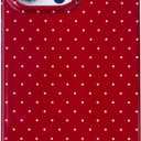 Vintage Red Polka Dot Phone Case for iPhone 16 Pro Max,Cute Retro Chic Trendy Boho Pattern Slim Soft Protective Girls Women Cover(Red White,i16ProMax 6.9in)