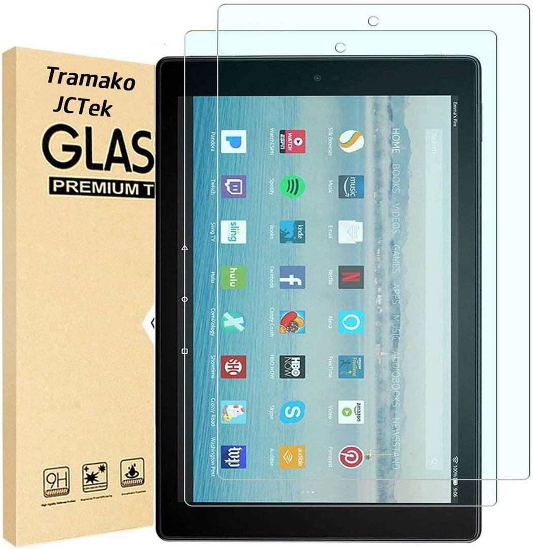 [2 Pack] All-New Fire HD 10 Screen Protector (9th /7th/5thGeneration- 2019/2017/2015 Release) 2.5D Curved Edge,Bubble-Free High Sensitivity Anti Fingerprint Scratch for HD 10 2019 Released
