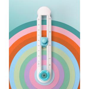 Oythiem Circle Cutter Tool for Paper Crafts - Rotary Cutter Round Cutting Knife for Scrapbooking, Card Making, Art And Diy Crafts, Fits Circles with A Radius Between 0.6"-4"