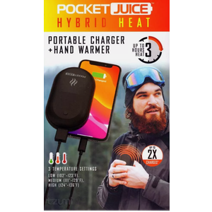 tzumi Pocket Juice Hybrid Heat 5200mAH Portable Charger + Hand Warmer (7660)