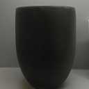 Kante 21.7" H Burnished Black Tall Planter, Large Outdoor Indoor Decorative Pot with Drainage Hole and Rubber Plug, Modern Round Taper Style for Home and Patio