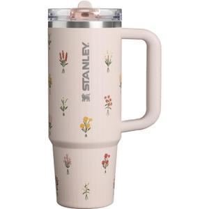 STANLEY Quencher ProTour Flip Straw Tumbler | Leakproof Lid, Straw & Handle | Insulated Stainless Steel | Fits Cup Holders | Perfect Mothers Day Gift | BPA-Free | 30 oz | Rose Quartz Bouquets