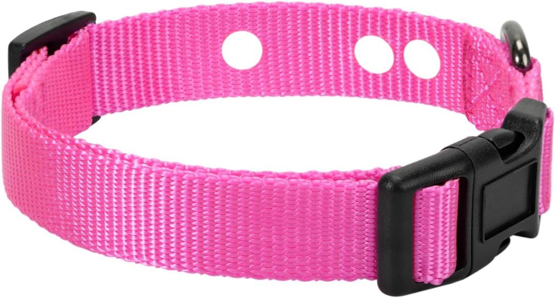 Dog Fence Replacement Collar for Shock Collar, E-Collar Replacement Strap, 1 inch Pink Large