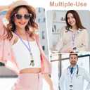 2 x Breakaway Lanyards for Keys ID Badges, Long Scrunchie Lanyard for Women, Teacher Neck Phone Keychain Lanyard (Lavender)