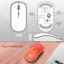 JOYACCESS Wireless Gaming Mouse, Slim Portable USB Mouse for Laptop, Computer, PC (Orange Red)