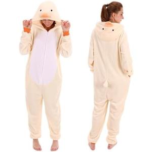 COSUSKET Snug Fit Unisex Adult Onesie Pajamas, Flannel Cosplay Animal One Piece Halloween Costume Sleepwear Homewear Small