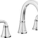 Delta Geist Chrome Bathroom Faucet 3 Hole, 8 Inch Widespread Bathroom Sink Faucet for Vanity, Push-Pop Drain Assembly, Chrome 35864LF