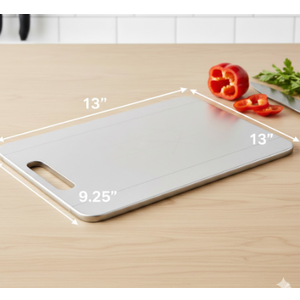 metal cutting board size is 9.25x13"