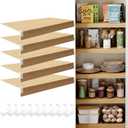 5PCS Wire Shelf Covers for Pantry, Preventing Leakage of Items & Removable, PVC Wire Rack Covers for Shelves Closet Kitchen (24 X 16, Oak Grain)